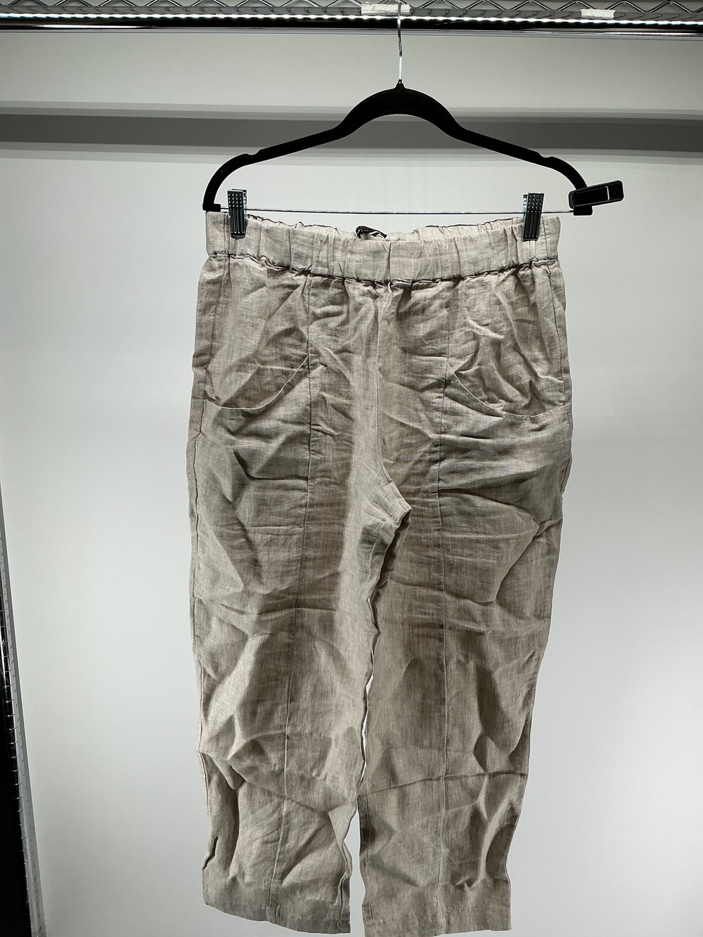 100% European Linen Tapered Ankle Pants